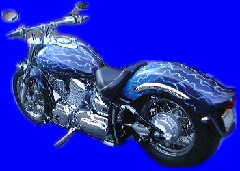 Motorcycle with Shock Design