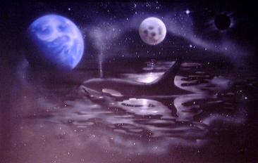Whale Space Illustration