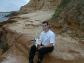 Me sitting on a rock at Black Rock