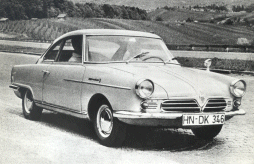 Official Press Photo: NSU Wankel Spider, 1963.
      This shows a closed version of the Wankel Spider, clearly showing it's Sport-Prinz heritage.