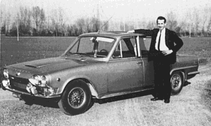 Giovanni Michelotti with his Triumph 2000