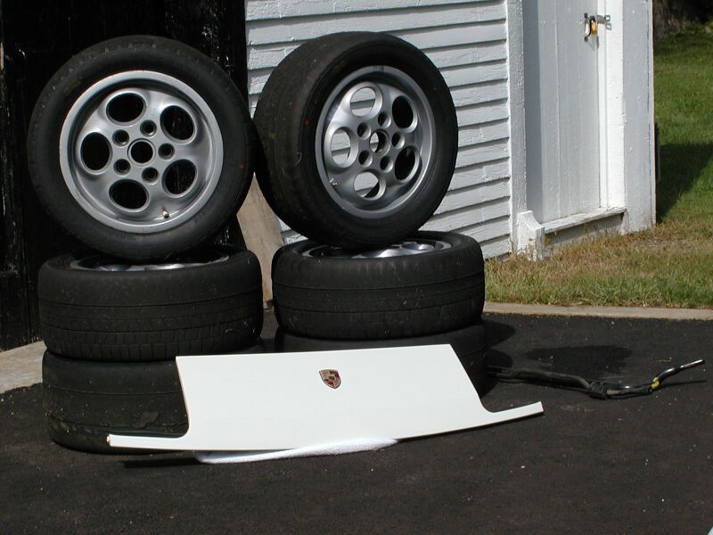 Six extra Phone Dial rims with new track tires