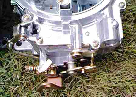 Kick down linkage view