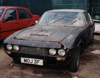 Front view showing bonnet corrosion