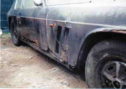 Rot along door and wing bottom.