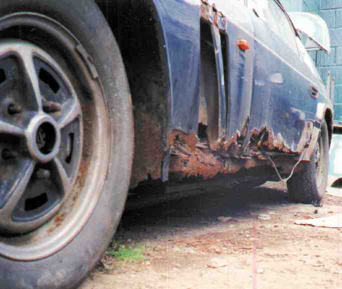 Rust along outer chassis tube length