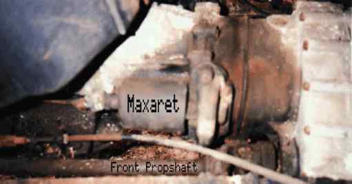 Maxaret and front propshaft under transmission tunnel.