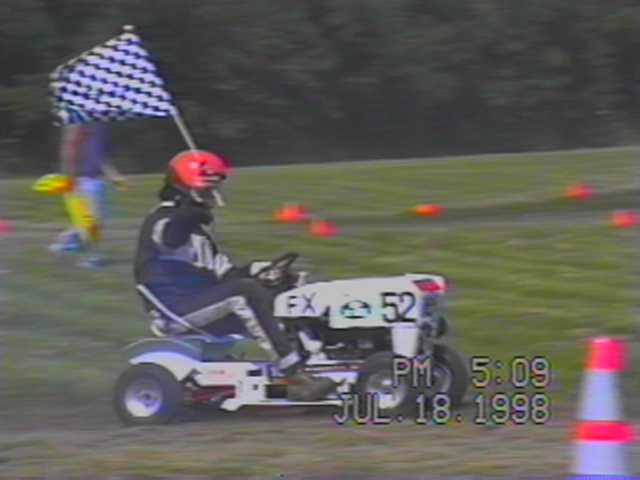 GREG TAKING VICTORY LAP