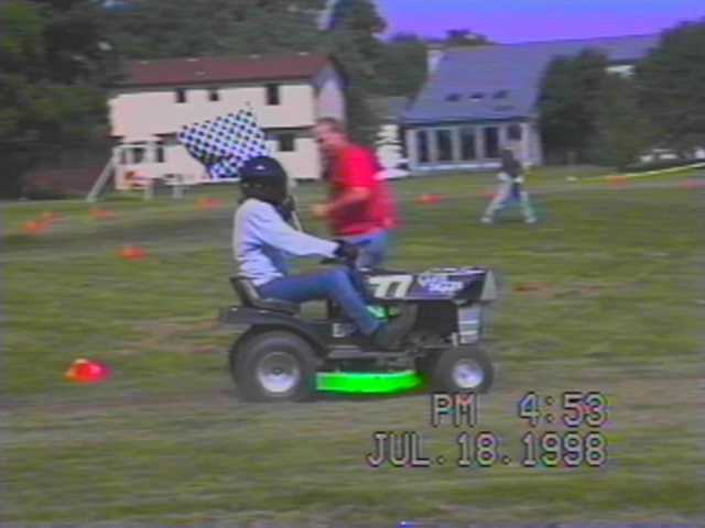 LARRY POTENZA TAKING VICTORY LAP AT GAHANNA GRAND PRIX
