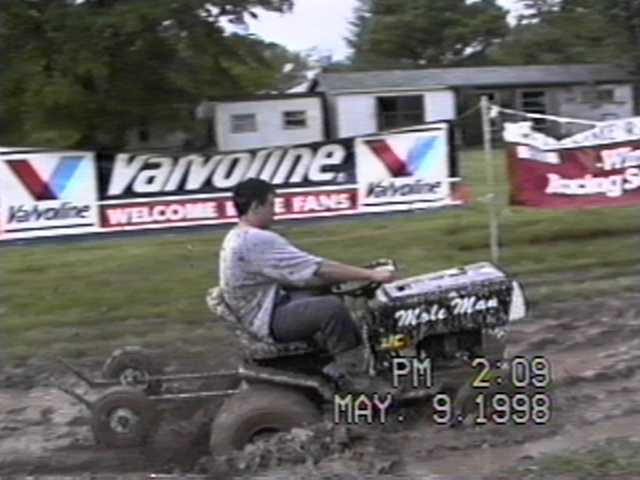 JED SLOSHING THRU PIT ON MOLE MAN