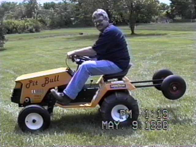 CHUCK'S NEW MOWER - PIT BULL