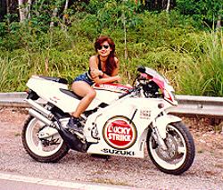 My RGV250 and no I don't normally dress in shorts like this