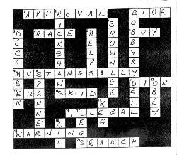 Answers to crossword #5