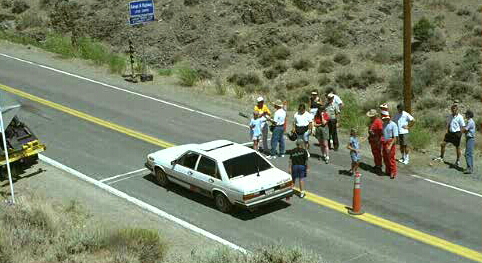 At the start line
