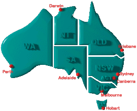 map of Australia