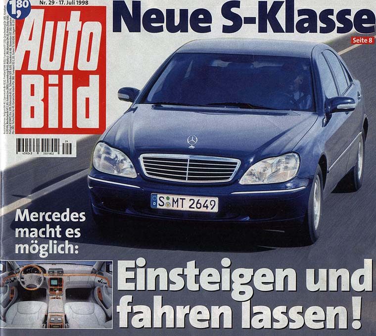 New W220 Mercedes-Benz S-class in the press