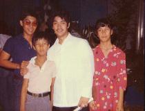 High School graduation, with Ming, Al and Winnie (Quezon City 1981)