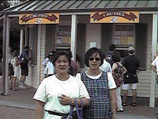 Winnie & Mom on the port of New Orleans; August 1998