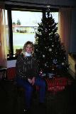 Shari at her folks' tree