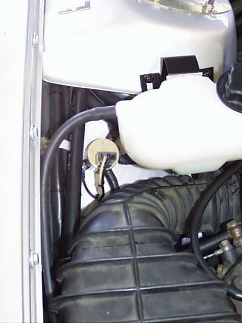 Solenoid mounted with hoses connected