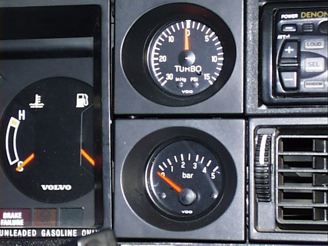 Boost and oil pressure guages