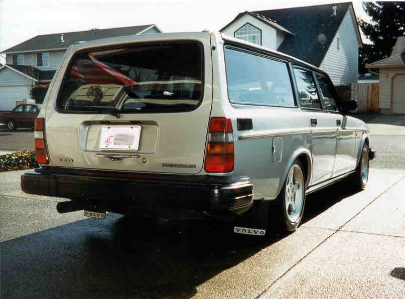 Removed "GLT" and big "Volvo" emblems.  Replaced with small "Volvo" from side and added "intercooler" from 700 turbo