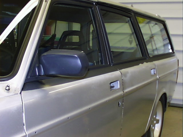 Trim and door handles removed