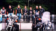 Harley Riding Gang At Linn Cove Viaduct Without Shelia