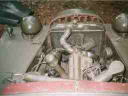 Rear top view of engine