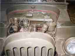 Front top view of engine