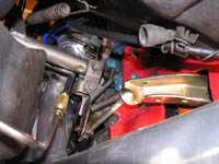 Dougs Headers with clutch linkage