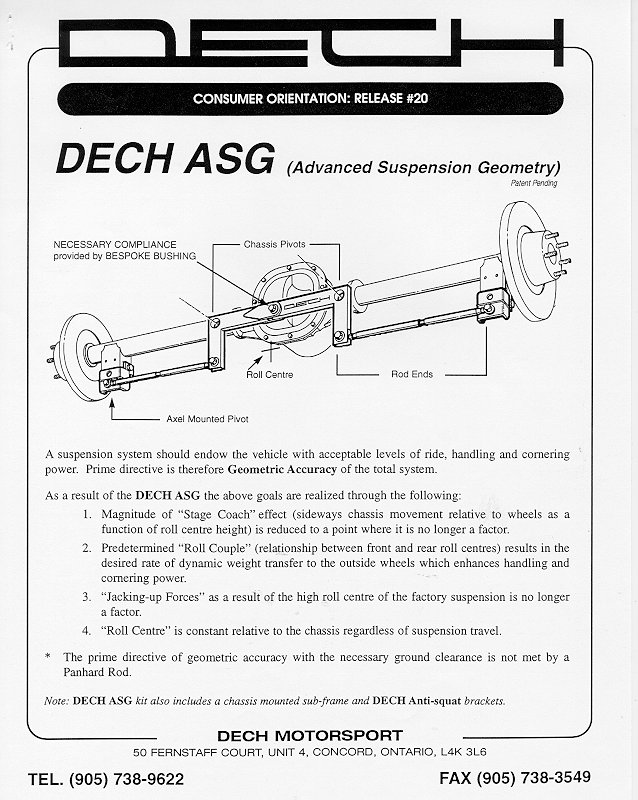 ASG REAR SUSPENSION