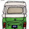 A White/Green Bus - by Dave - PrismaColor marker & Photo Shop