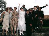Jump! - most of our combined family at Uplands Golf Course