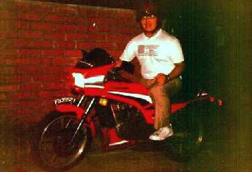 On my old Kawasaki AR125