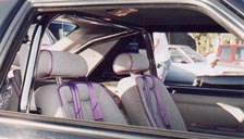 A look at the back of the seat and the roll bar