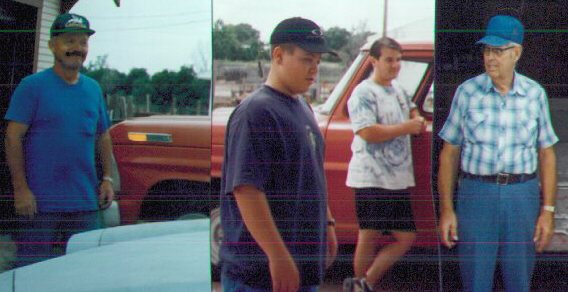 my dad, brother, and grandpa