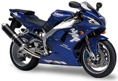 A blue R1 in the photographer's studio