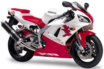 A red R1 in the photographer's studio