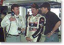 Steve discussing testing with Richard Childress and Dale Earnhardt