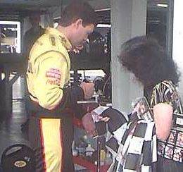 Steve signs for a fan at Daytona