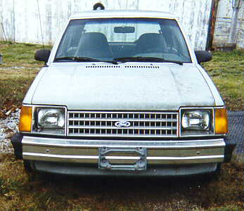 front view of the gray car