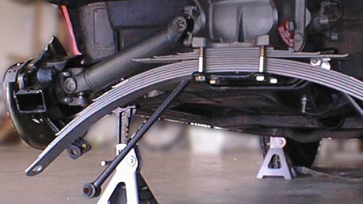 View of completed rear suspension