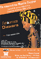 Fatoumata Diawara 24, 25 Jan 2009 in Musé Dapper, Paris