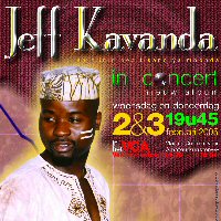 Flyer concert Jeff Kavanda 2 and 3 February 2005 at the Vlaams Centrum voor 
    Amateurkunsten (VCA) in Brussels (Belgium)