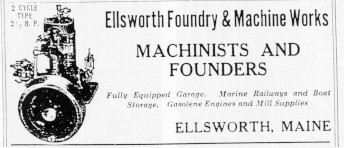 (21k)1912 Ad for Ellsworth Foundry & Machine Works
