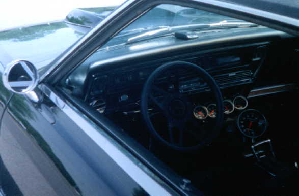 the newly done black interior