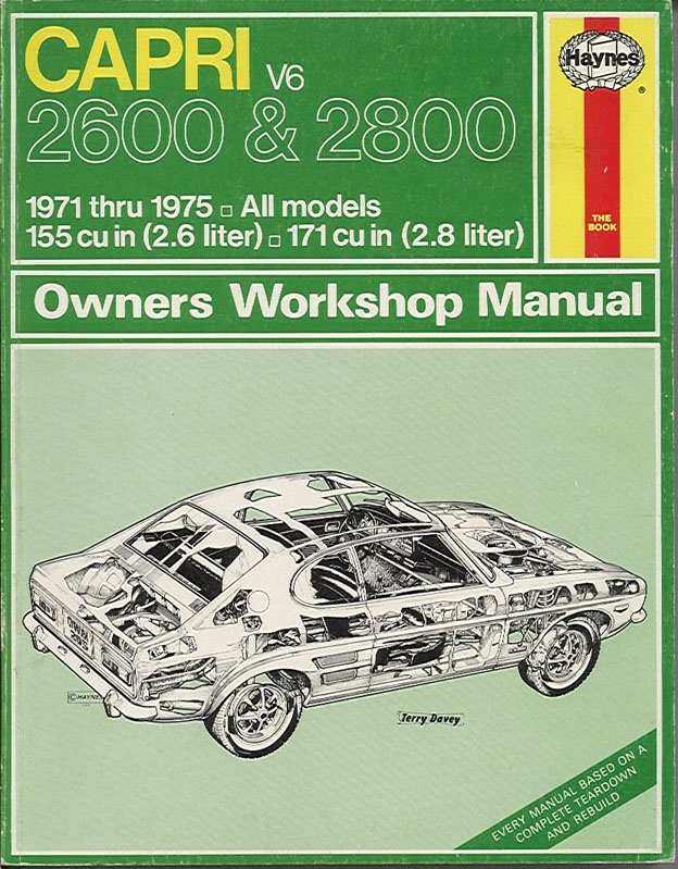 Ford Capri mk1 taller de mano libro en CD Workshop Manual repro 