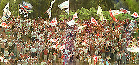 Hinchada de Chevrolet en Buenos Aires (1996).