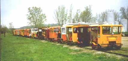 Motorcars line-up in Monticello, WI